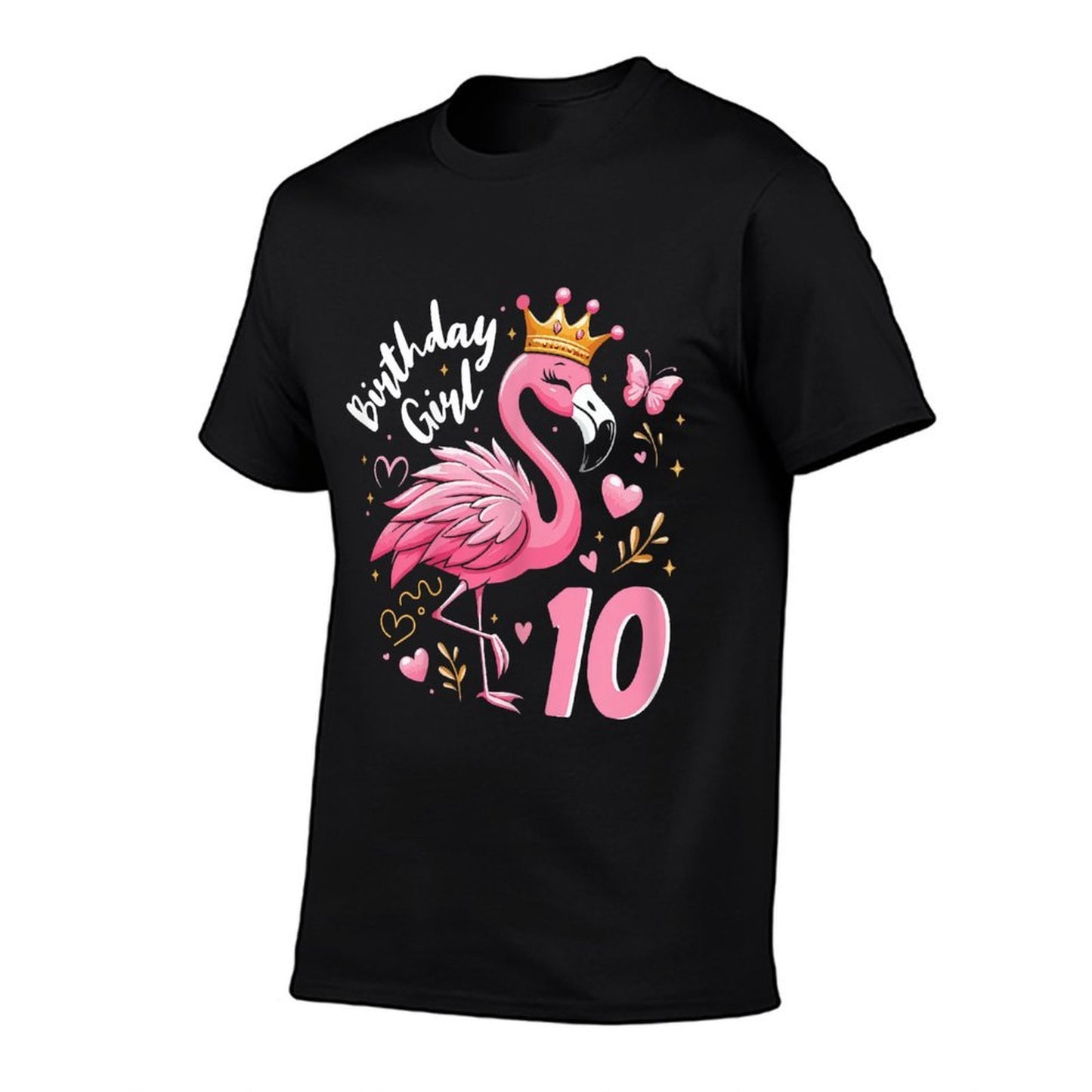 10th Birthday Gift Flamingo Fan 10 Year Old Girls 10th Bday  Breathable T-Shirt