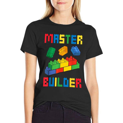 Brick Builder Funny Blocks Building Master Builder Toys Kids  Versatile T-Shirt
