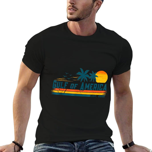 Vintage Gulf Of Us America Retro Sunset Gulf Of Us America Moisture-wicking T-Shirt