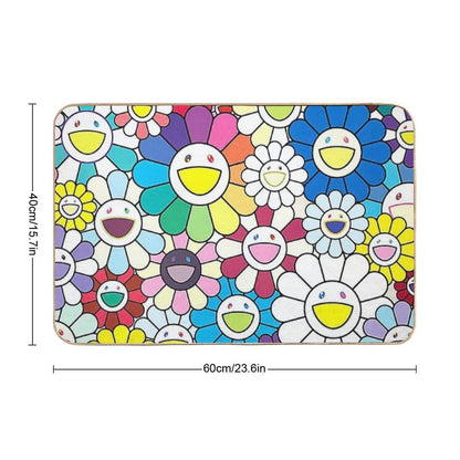 Rainbow Flower Durable Bath Mat