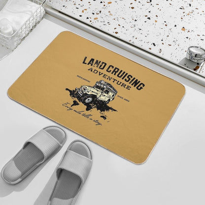 Every Mile Tells A Story - Dark Print  Easy To Clean Bath Mat