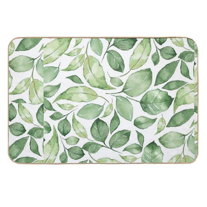 Watercolor Leaves  Versatile Bath Mat