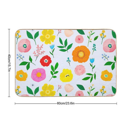Floral Patterns  Dirt-Trapping Bath Mat