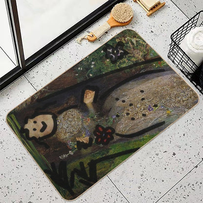 Derpaintings - Ophelia  Fade-Resistant Bath Mat