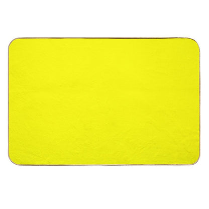 Solid Colour  Electric Yellow  Neon Yellow 2  Easy To Clean Bath Mat