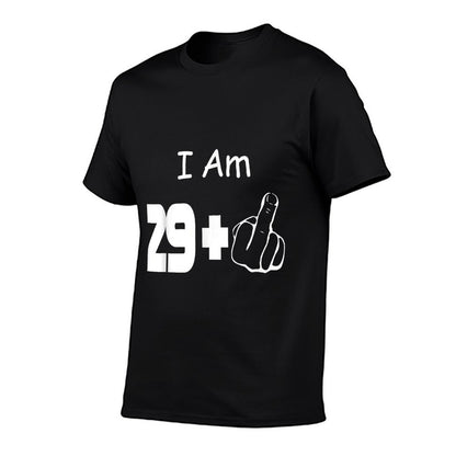 I Am 29 Plus One Middle Finger Funny 30th Birthday  Trendy Pattern T-Shirt