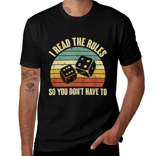Game Night Adults Funny Board Games I Read The Rules  Wrinkle-resistant T-Shirt