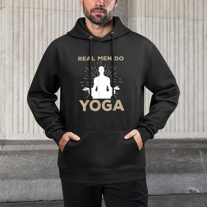 Funny Yoga Design For Men Boys Yoga Pose Meditation Lovers Shape Retention Hoodie
