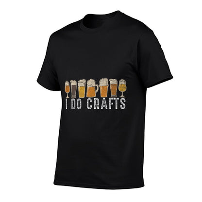 Craft Beer Vintage I Do Crafts Home Brew Art  Ribbed Collar T-Shirt