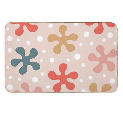 Pretty Mid Century Modern Floral Pattern 848  Long-Lasting Bath Mat