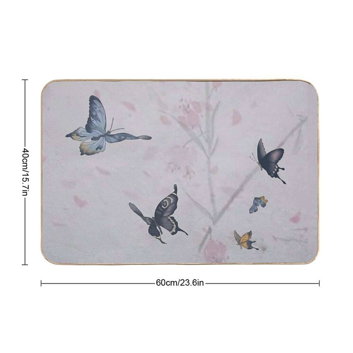 Lovers of The Red Sky Butterfly Fanart  Multi-Purpose Bath Mat