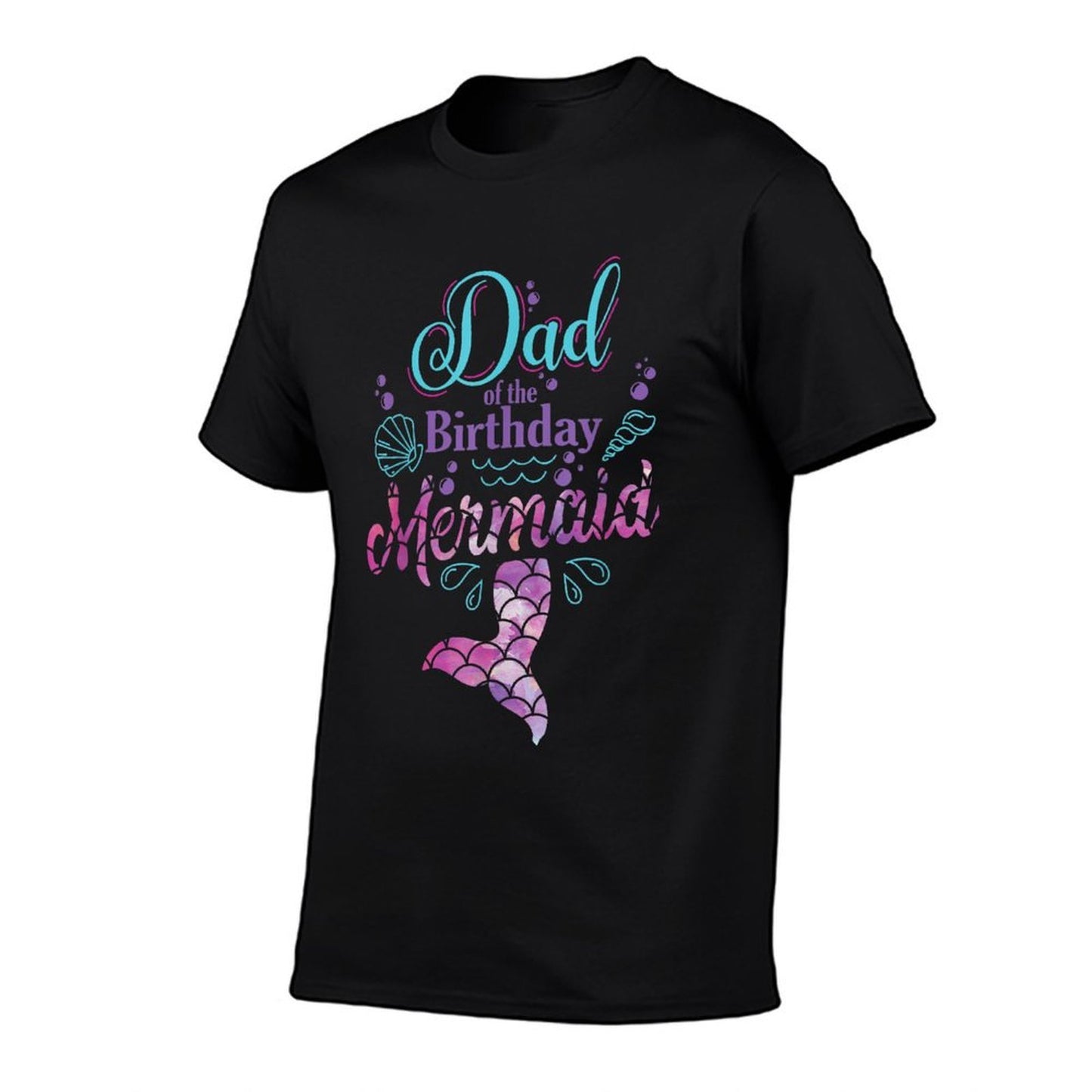Dad Of The Birthday Mermaid Birthday Party Mermaid Dad  Oversized Silhouette T-Shirt