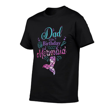 Dad Of The Birthday Mermaid Birthday Party Mermaid Dad  Oversized Silhouette T-Shirt