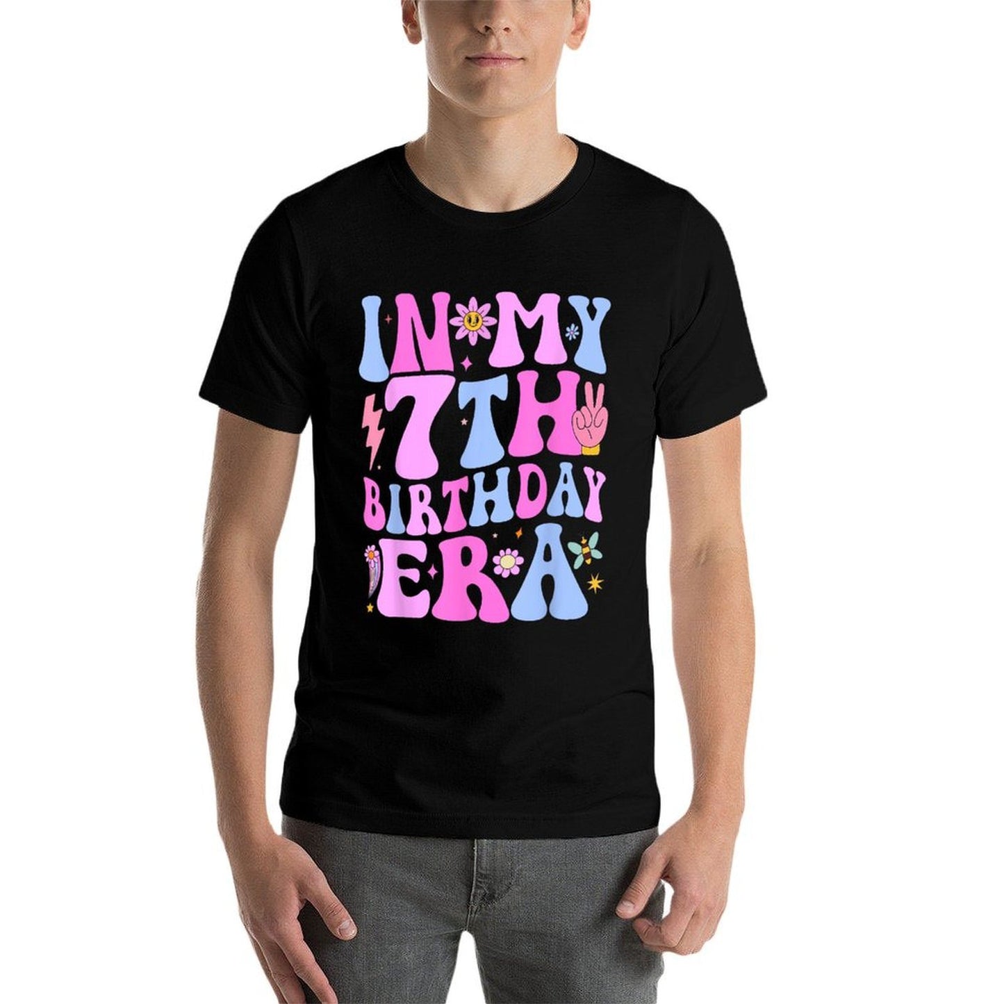 In My 7th Birthday Era Seven Bday 7 Year Old Birthday Girl  Lightweight T-Shirt