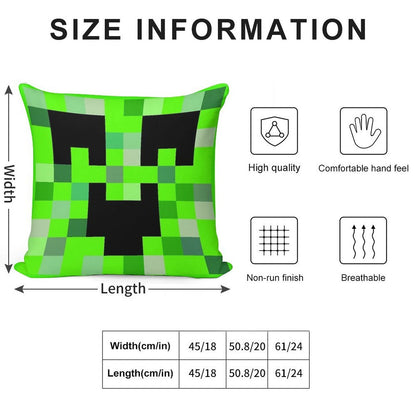 Kawaii Creeper Soft Luxury Feel Throw Pillow