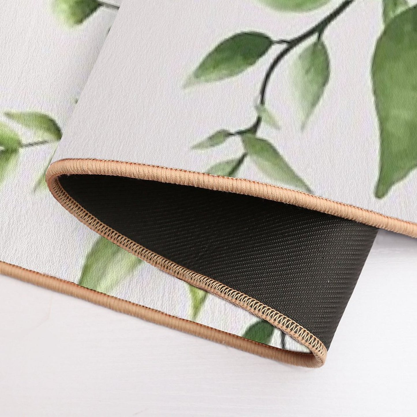 Watercolor Leaves  Anti-Trip Bath Mat