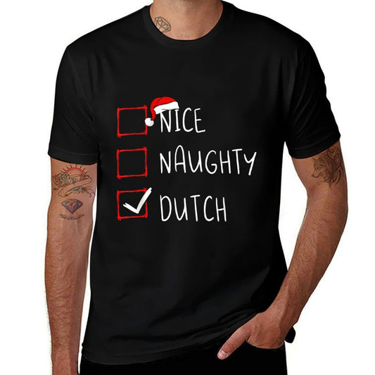 Nice Naughty Dutch Christmas Netherlands Heritage Roots  Classic T-Shirt