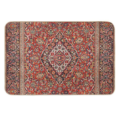 Kashan  Antique Central Persian Rug Print  Easy Maintenance Bath Mat