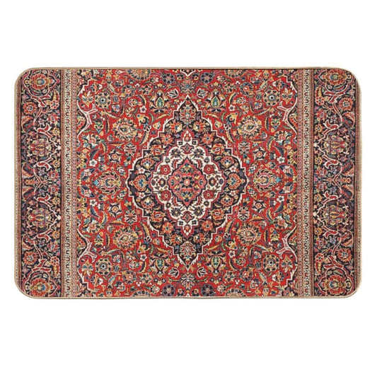 Kashan  Antique Central Persian Rug Print  Easy Maintenance Bath Mat