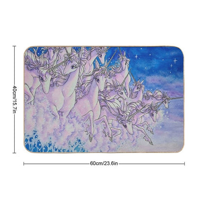 Unicorns in The Sea Part Two  Fade-Resistant Bath Mat