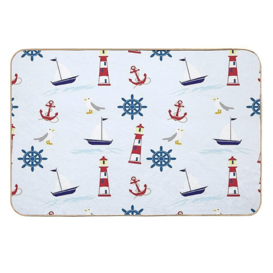 Lighthouse Sailor  Toxin-Free Bath Mat