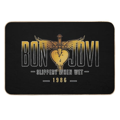 Slippery When Wet A Rock Classic  Easy To Clean Bath Mat