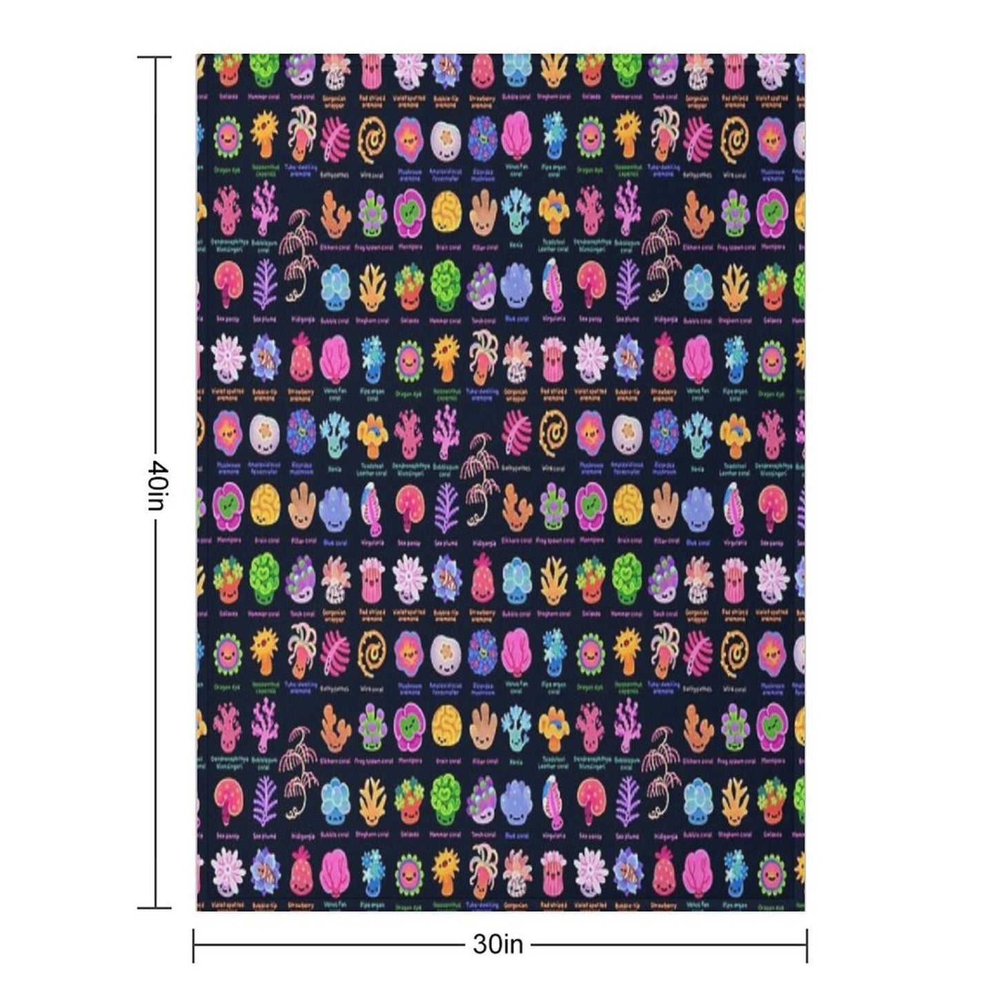 Coral - with Text Eco-conscious Throw Blanket