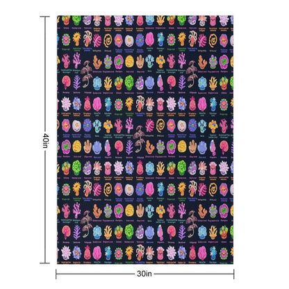 Coral - with Text Eco-conscious Throw Blanket