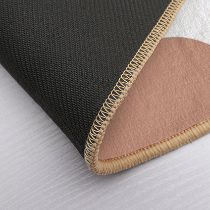 Abstract Hand-drawn Sketch The Contours of Modern Contemporary Boho Elements Isolated Home Wall Decor Simple.  Slip-Resistant Bath Mat