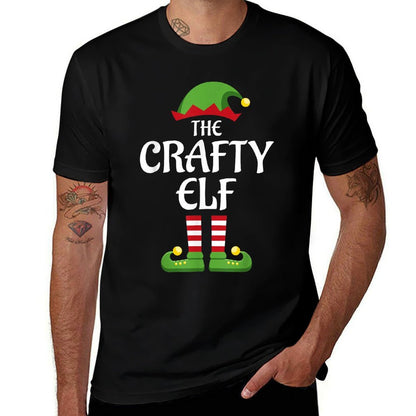 Crafty Elf Family Matching Group Christmas  Stretchy T-Shirt
