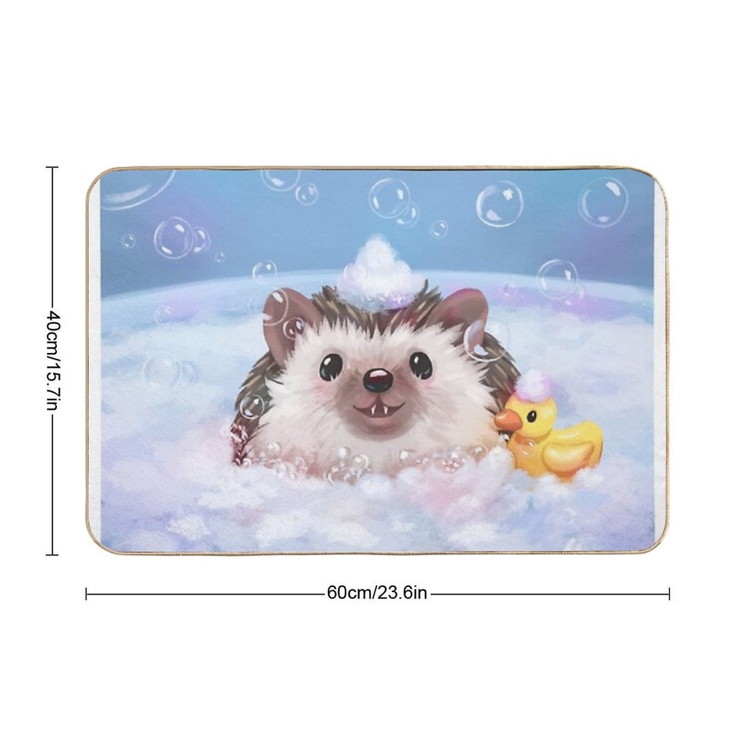 Hedgehog Bath  Non-Slip Bath Mat