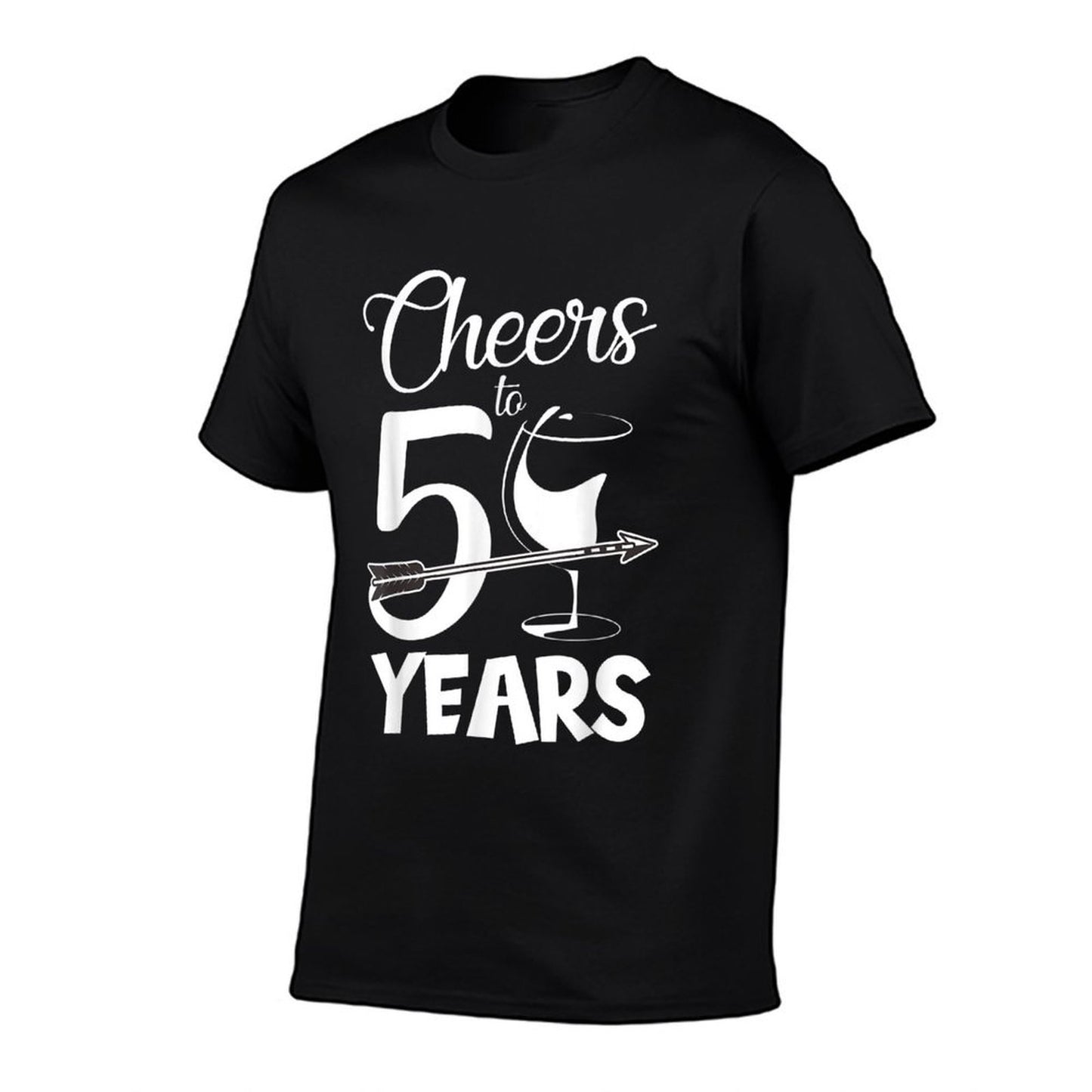 Cheers to 50 Years 50th Birthday Drinking Team Wine Beer  Oversized Silhouette T-Shirt