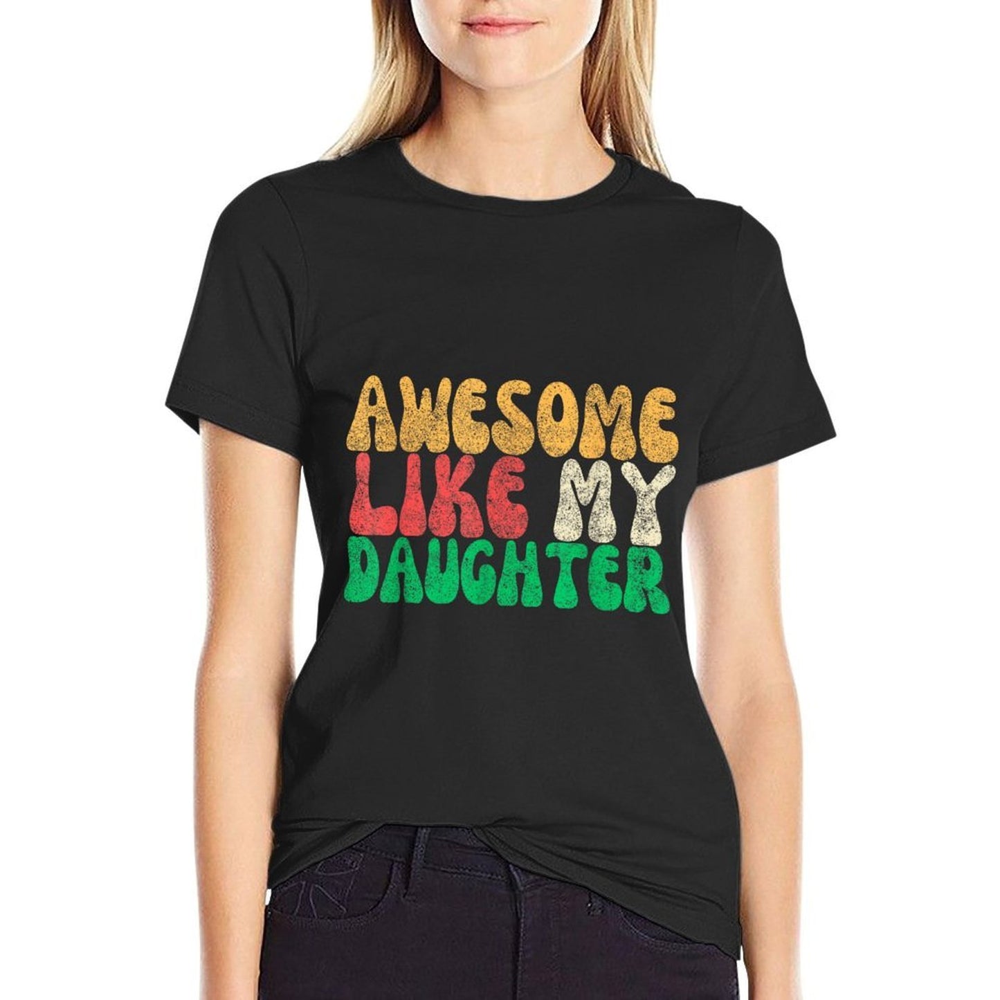 Awesome Like My Daughter Men Funny Fathers Day  Slim-fit Cut T-Shirt