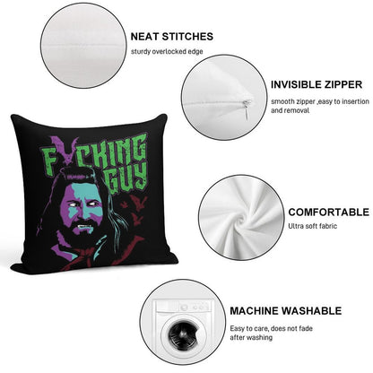 Fricking Guy Soft Shrink-Resistant Throw Pillow