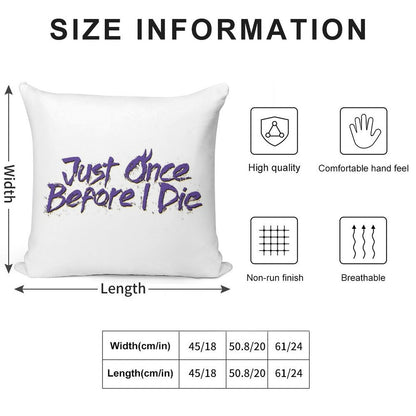 Minnesota Vikings Fans - Just Once Before I Die Soft Easy Maintenance Throw Pillow