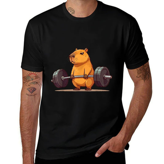 Deadlift Capybara Funny Fitness Capy Lover Men Women Kids  Quick-drying T-Shirt