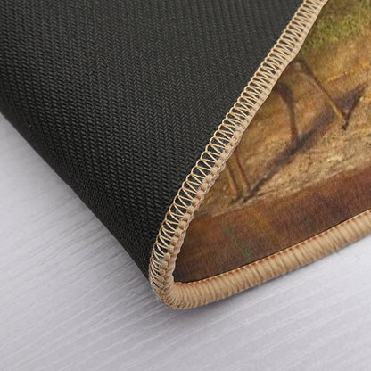 Arthur Fitzwilliam Tait - Doe And Two Fawns  Long-Lasting Bath Mat