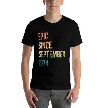 50th Birthday Men Women Born September 1974 Premium  Quick-drying T-Shirt