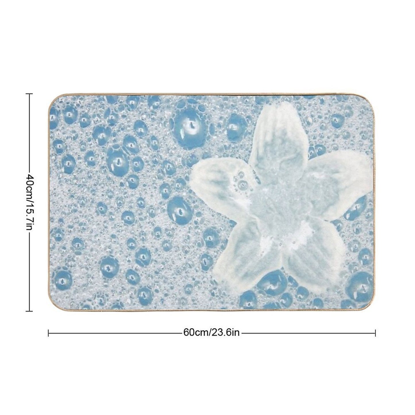 Designer Bubbles And Lilly -  Dirt-Trapping Bath Mat