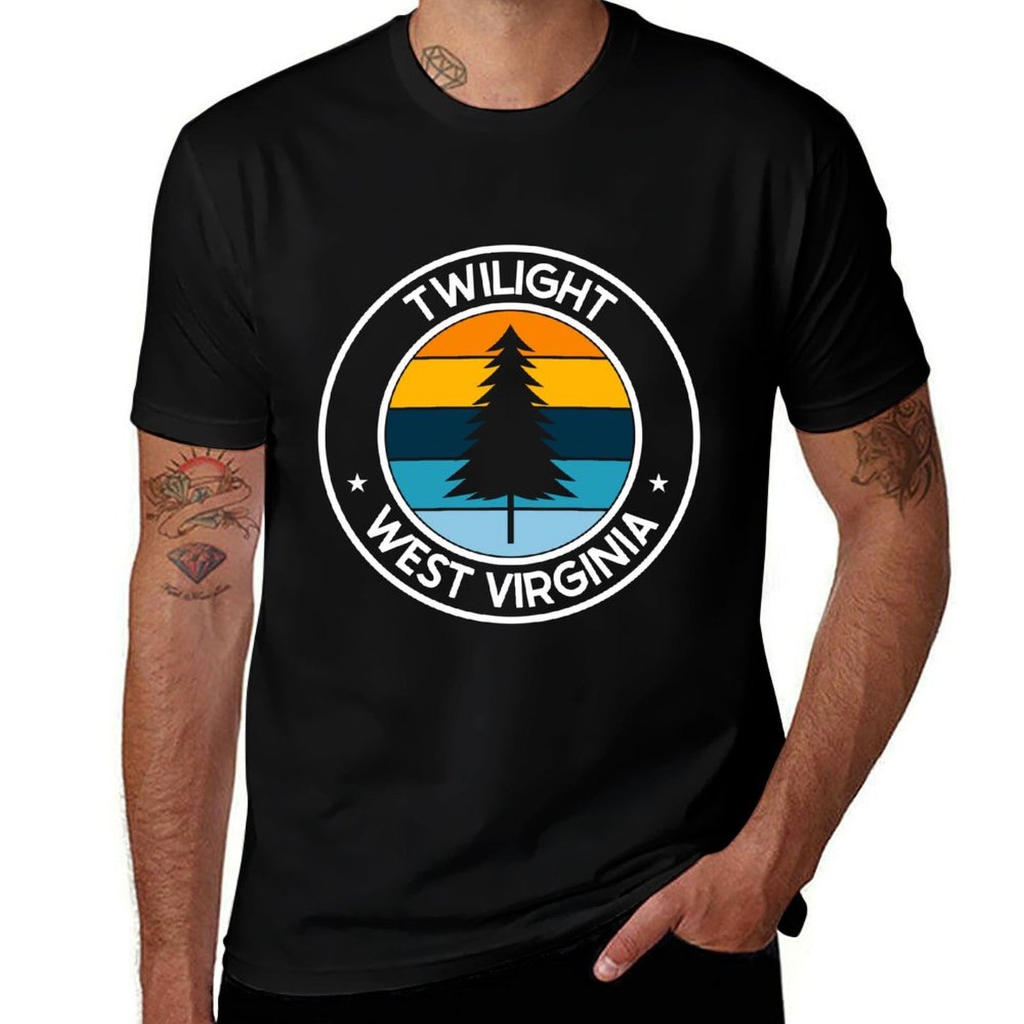 Twilight West Virginia WV USA City Pride Retro Sunset  Breathable T-Shirt