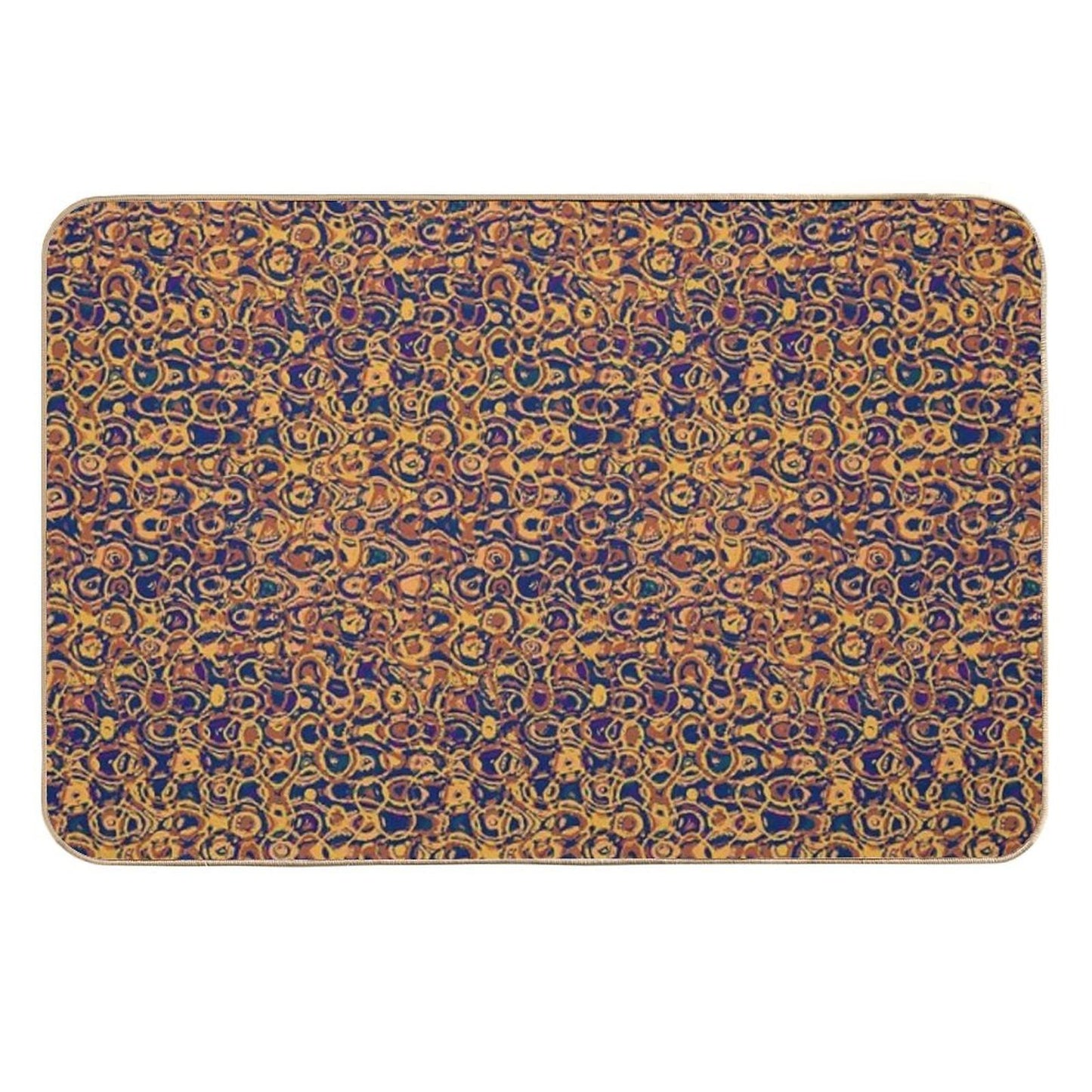 Copper Loops And Swirls Abstract  Pet-Safe Bath Mat