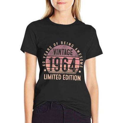 Vintage 1964 Limited Edition 60 Year Old Gifts 60th Birthday  Tagless Design T-Shirt