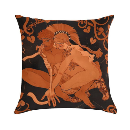 Achilles And Patroclus Soft Short Plush Fabric Throw Pillow