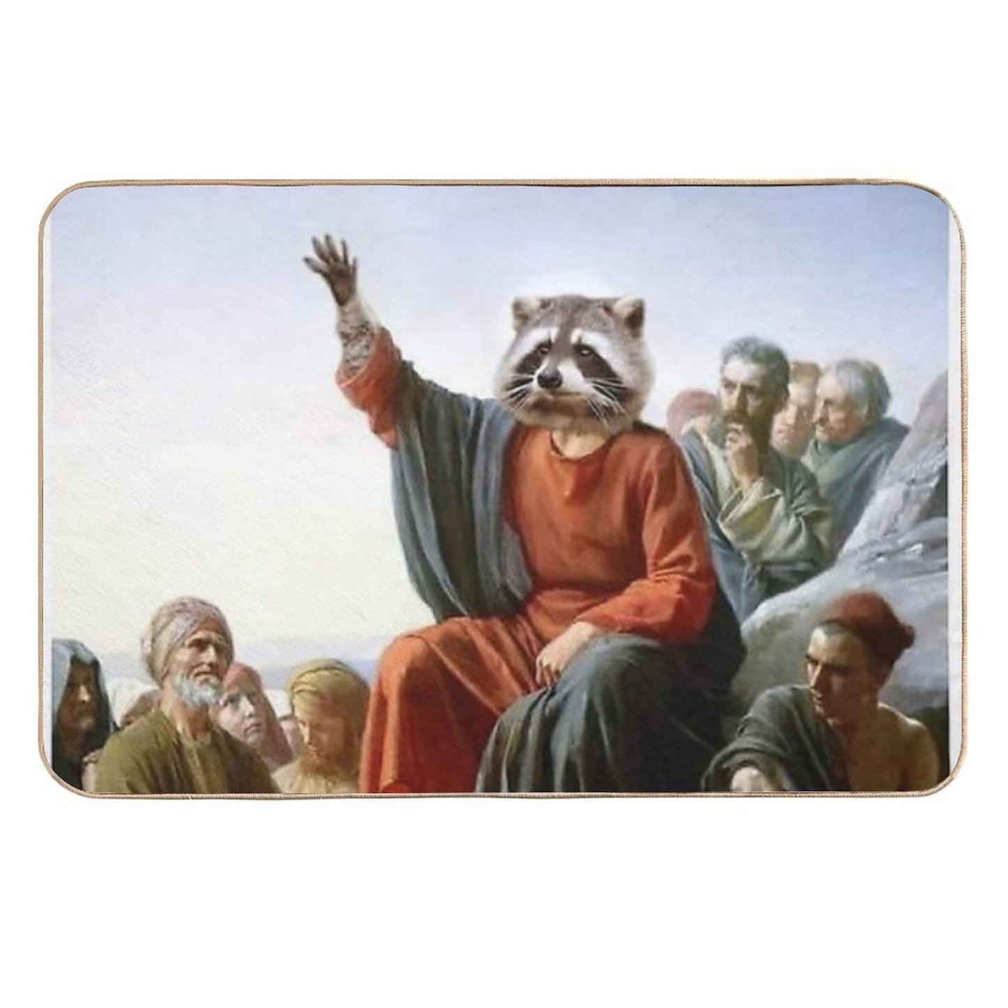 Raccoon Jesus  Absorbent Bath Mat