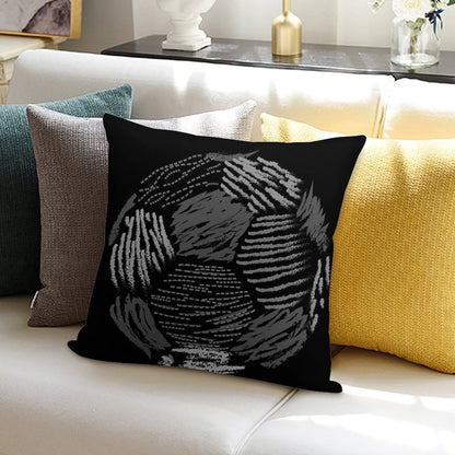 Soccer Ball Soft Fade-Resistant Throw Pillow