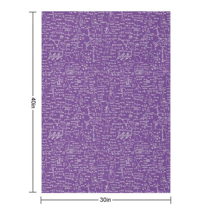 Physics Equations  Purple Travel-friendly Throw Blanket