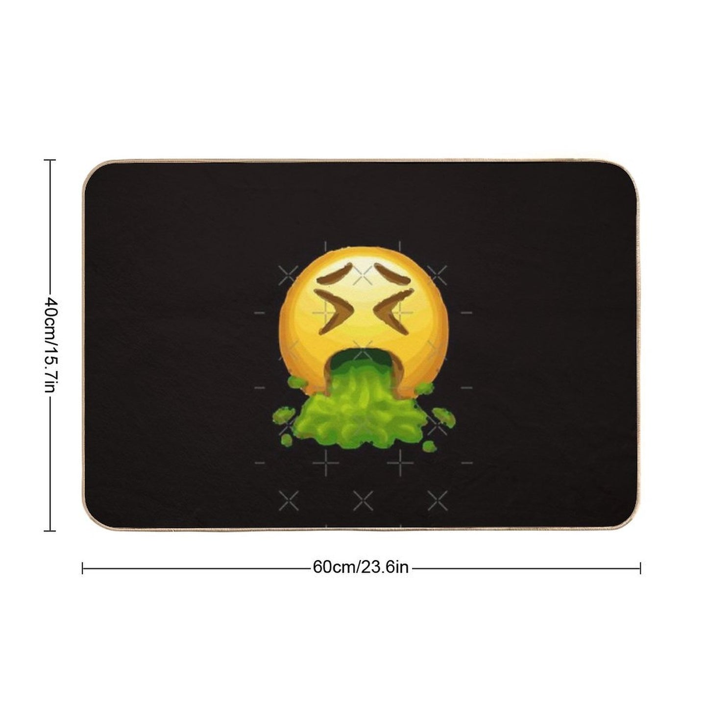Emoji Puking  Odorless Bath Mat