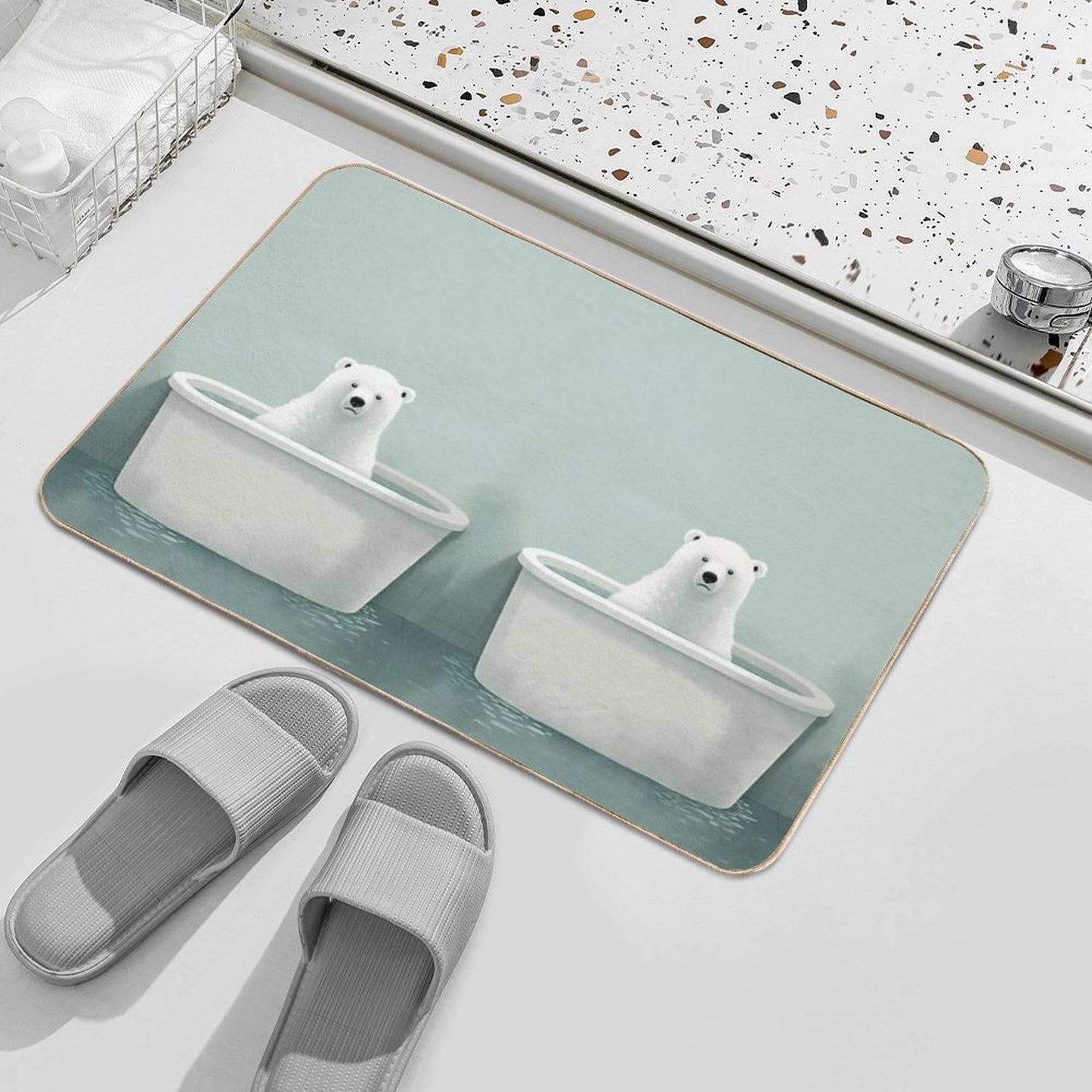 Cartoon World of Fantasy Humor And Absurdity  Toxin-Free Bath Mat