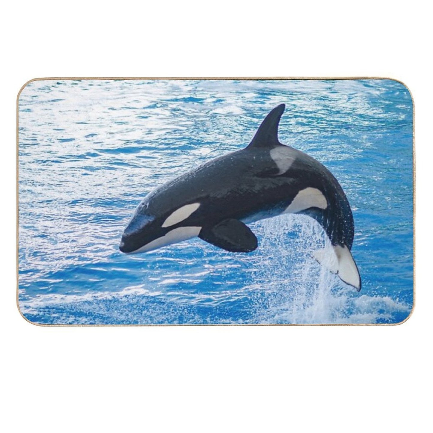 Orca Killer Whale Stunt  Versatile Bath Mat