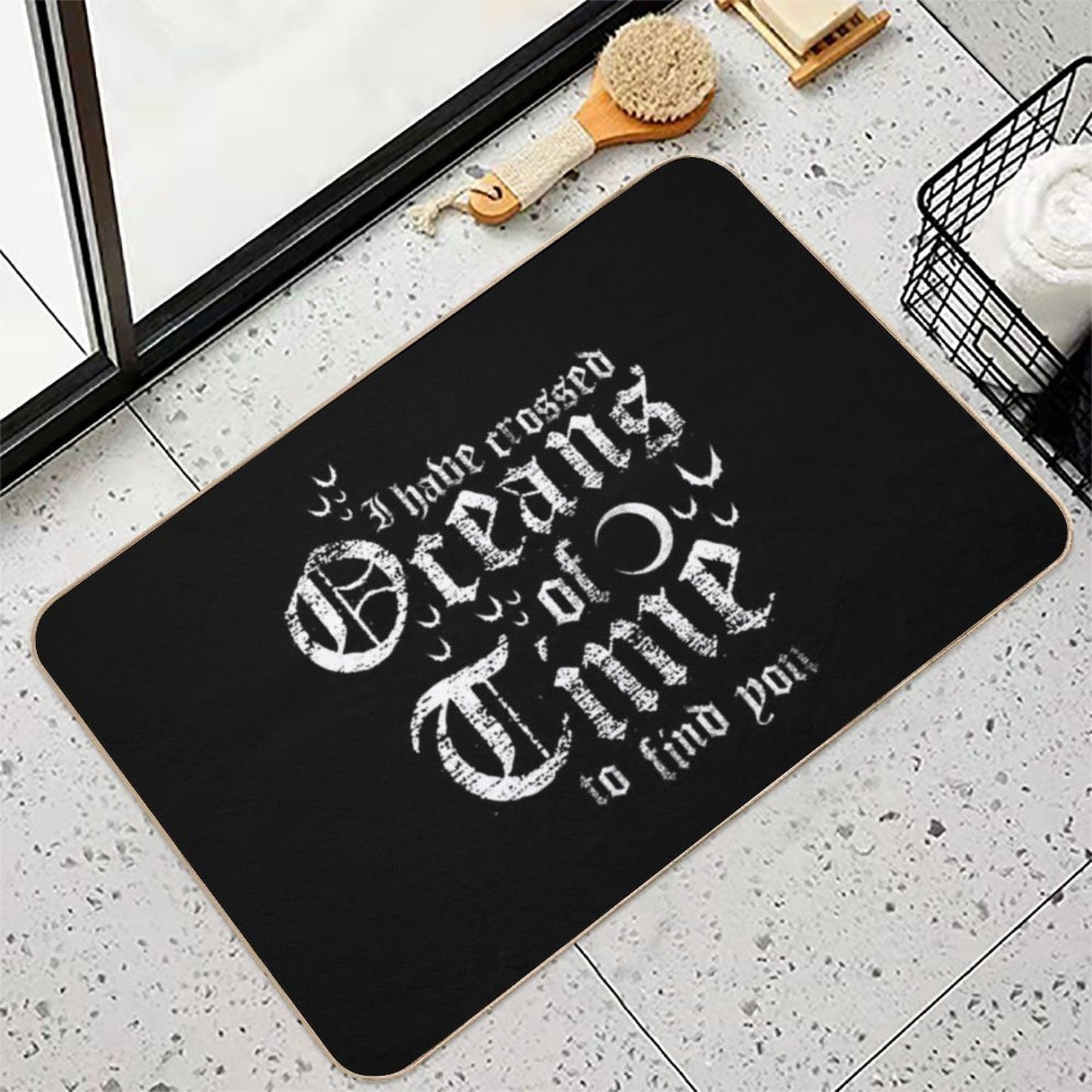 Oceans of Time - Vampire - Vintage Distressed Gothic Horror  Pet-Safe Bath Mat